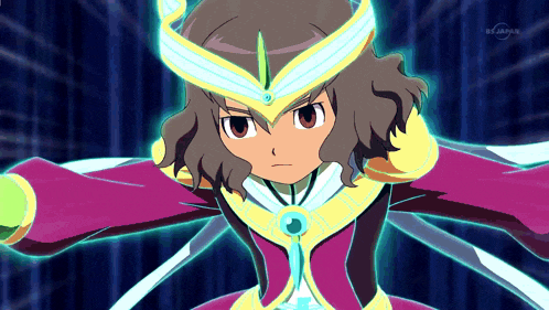 a cartoon character with a crown on his head and the word japan on the bottom right