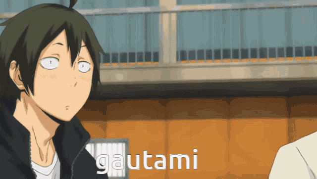 a cartoon character with the word gautami on the bottom