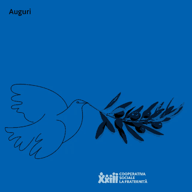 a blue background with the words auguri di serenita speranza fratellanza gratitudine salute amore and auguri di pasqua 2020