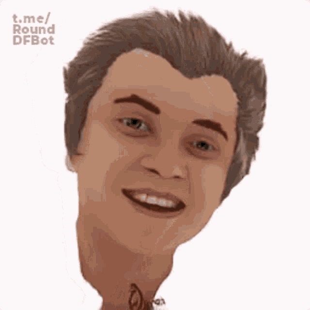 a cartoon of a man making a funny face with his mouth open
