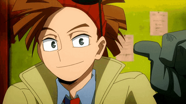 a close up of a cartoon character with the letter c on his eye