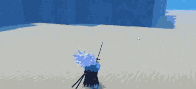 a computer generated image of a person being struck by a lightning bolt