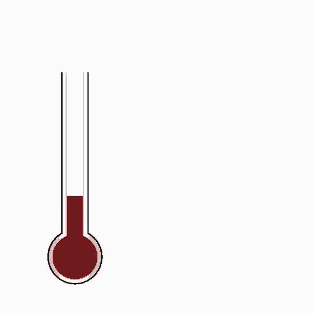 a red thermometer with the words help us reach our goal on it