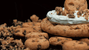Crumbl Cookies Blue Monster Featuring Chips Ahoy Cookie GIF - Crumbl Cookies Blue Monster Featuring Chips Ahoy Cookie Cookies GIFs
