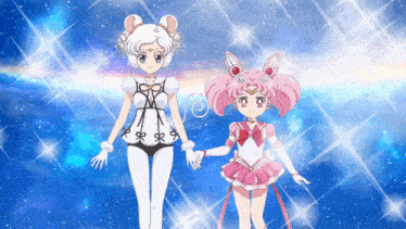 Sailor Iron Mouse Sailor Chibi Moon GIF - Sailor Iron Mouse Sailor Chibi Moon Sailor Mini Moon GIFs
