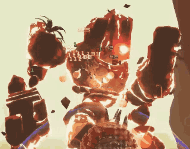 a screenshot of a video game shows a monster with a score of 12345