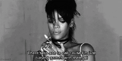 a black and white photo of a woman smoking a cigarette and a quote .