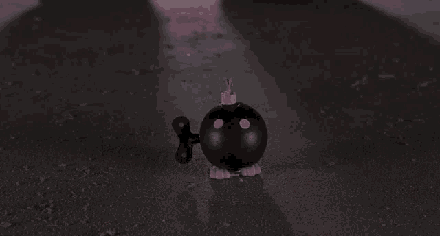a bomb with a candle on top of it is exploding
