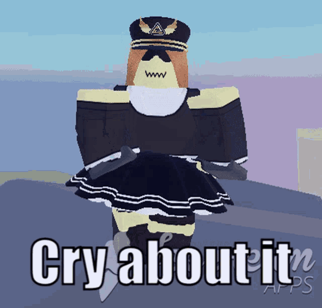 a picture of a girl with the words cry about it on the bottom
