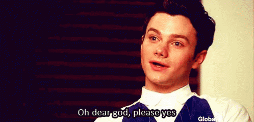 Oh Please Yes GIF - Glee Chris Colfer Kurt Hummel GIFs