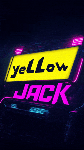 a neon sign that says yell jac in black letters