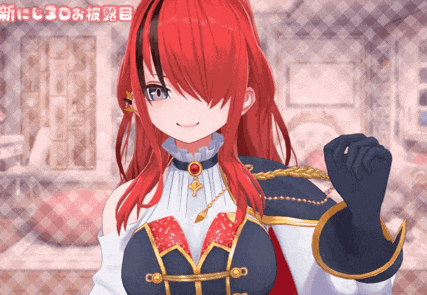 a girl with red hair is wearing a choker and a necklace