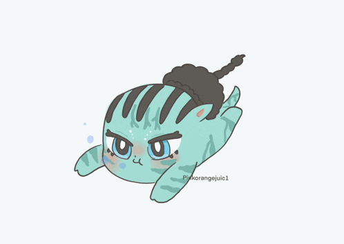 a drawing of a cat with the name korangejuice1 written on the bottom