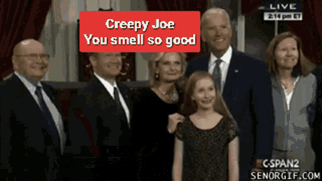 Joe Biden Creepy GIF - Joe Biden Creepy You Smell So Good GIFs