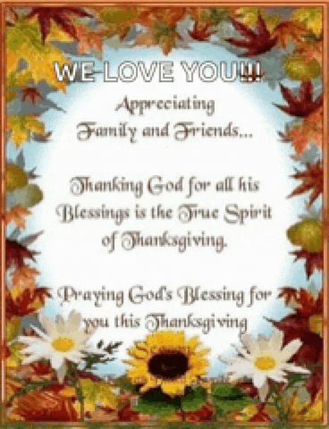 a picture of flowers and leaves with the words we love you