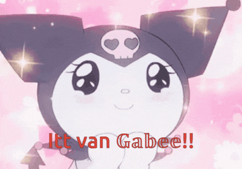 a picture of a cartoon character with the words itt van gabee below it