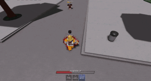 a screenshot of a video game shows a character being struck by a sword ..