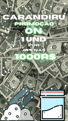 a poster that says caradiriu promocao on 1 und for apenas 1000 $