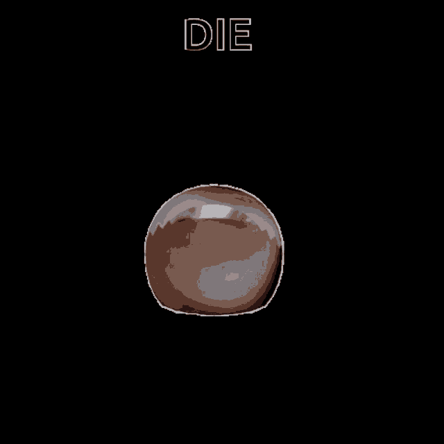 a close up of a person 's face with the word die below it