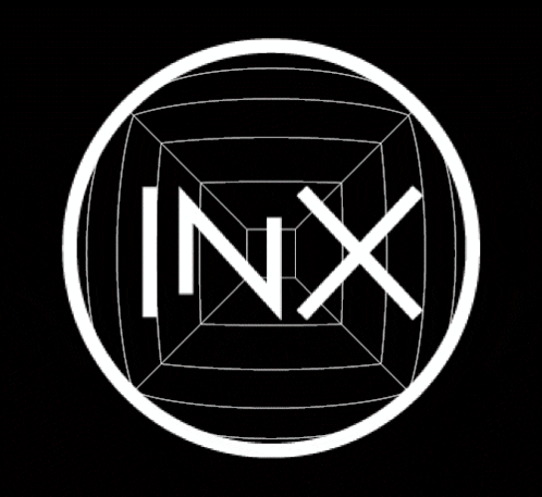 a white circle with the word inx in it