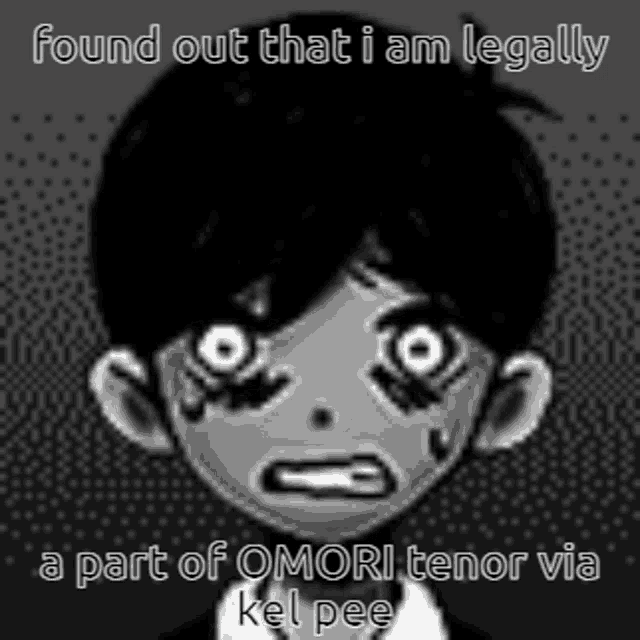 a black and white drawing of a boy with a caption that says found out that i am legally