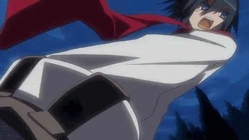 a person with a red scarf around their neck is flying through the air