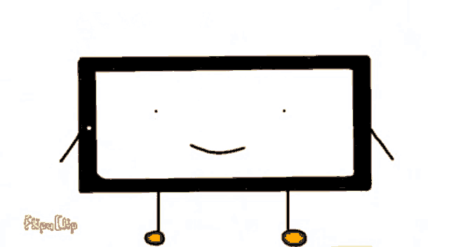 a black and white drawing of a person standing on a red object .