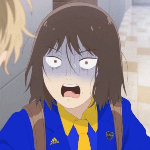 a girl wearing a blue jacket with the word adidas on the front