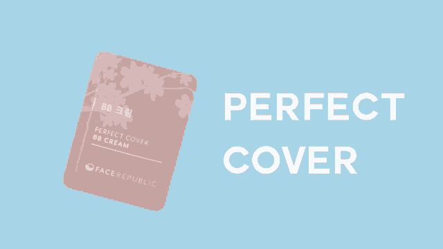 a box of face republic perfect cover bb cream against a blue background