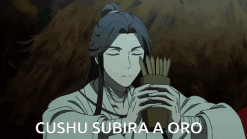 cushu subira a oro is written on the bottom of a picture of a man
