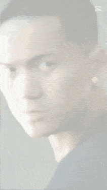 a poster with a man 's face and the words happy birthday to you