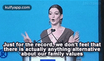 Talcanjust For The Record, We Don'T Feel Thatthere Is Actually Anything Alternativeabout Our Family Values.Gif GIF
