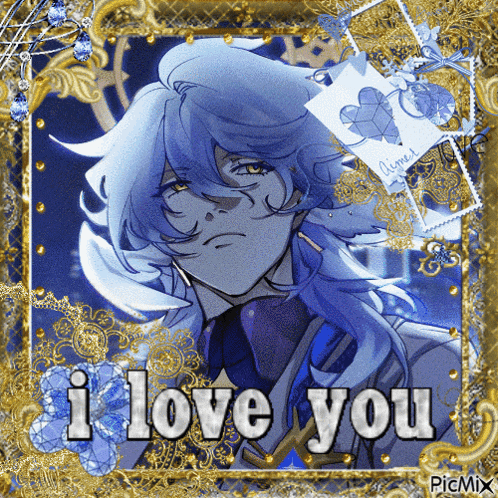 a picture of a man with a note that says i love you on it
