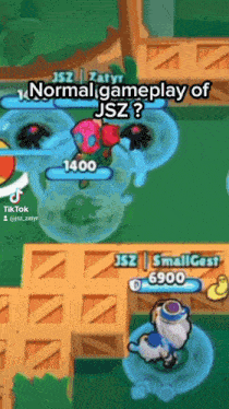 a screenshot of a video game with the words " normal gameplay of jsz "