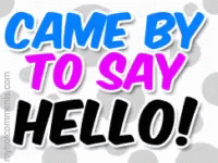 Came By To Say Hello Hi GIF