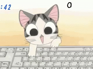 Anime Cat GIF - Anime Cat Typing GIFs