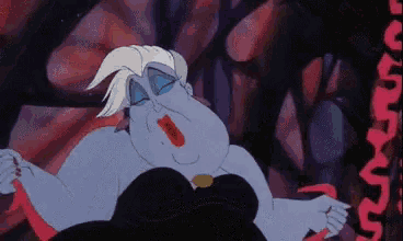 a cartoon character from the little mermaid is laying down with her eyes closed