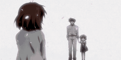 a man and a little girl are standing next to each other holding hands in front of a white background .