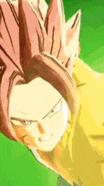 a close up of a cartoon character 's face with a green background