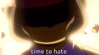 a picture of a person with the words time to hate written on it