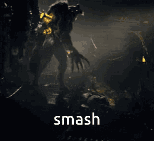 a picture of a monster with the word smash in the bottom right corner