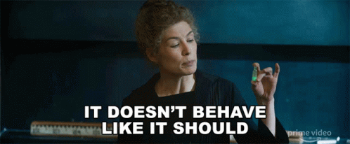 It Doesnt Behave Like It Should Rosamund Pike GIF - It Doesnt Behave Like It Should Rosamund Pike Marie Curie GIFs