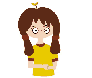a cartoon girl with a plant on her head says you rock