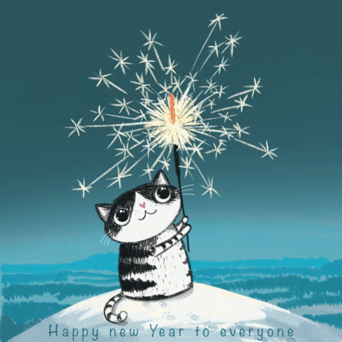 Happy New Year New Year Cat GIF - Happy New Year New Year New Year Cat GIFs