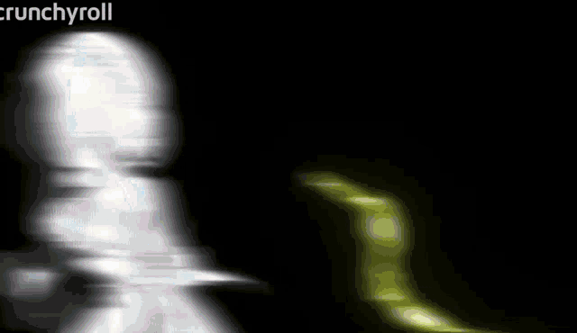 a person in a gas mask is standing in the dark with a yellow light coming out of their mouth .