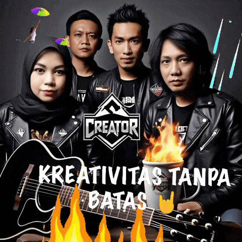 a group of people standing next to each other with the word creator on the top