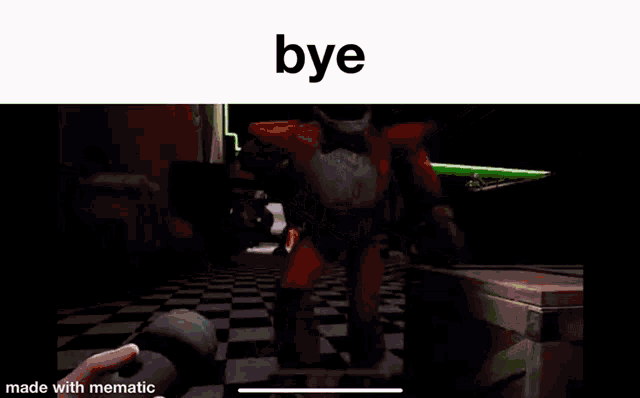 a screenshot of a video game with the word bye in the corner