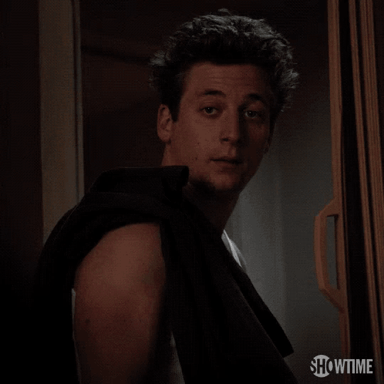 a showtime advertisement for shameless shows a man saying i love you too