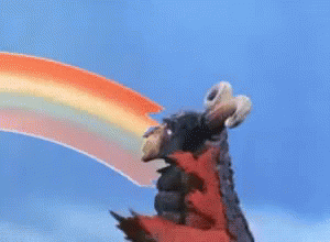 Kaiju Eats Rainbows GIF - Monster Ultraman Rainbow GIFs