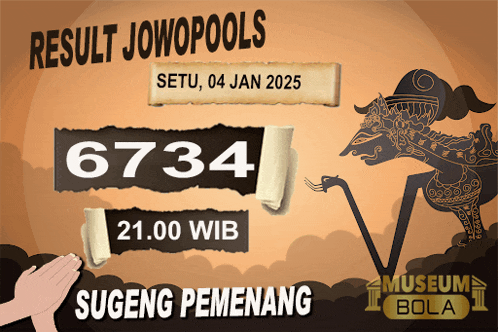 a poster that says result jowopools with a drawing of a warrior